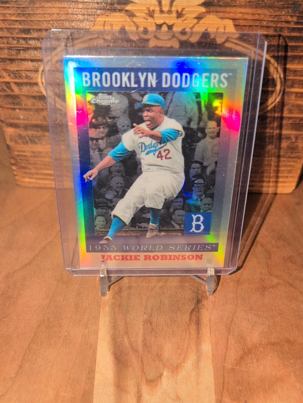 2025 Topps Chrome Jackie Robinson Silver Refractor 1955 World Series Dodgers HOF